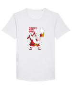 Happy New Beer Tricou mânecă scurtă guler larg Bărbat Skater