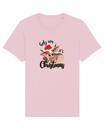 Holy Cow It's Christmas Cotton Pink