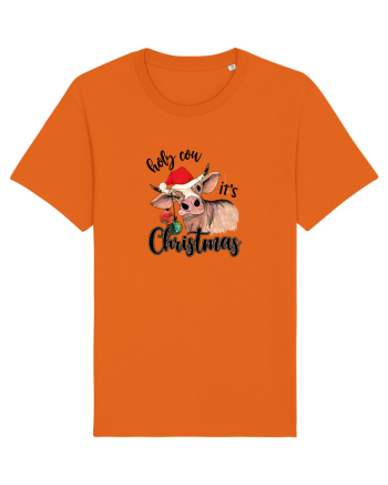 Holy Cow It's Christmas Bright Orange