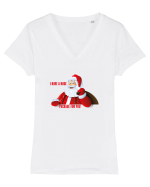 I Have A Huge Package For You Tricou mânecă scurtă guler V Damă Evoker