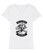 Bike Till Death Black Tricou mânecă scurtă guler V Damă Evoker