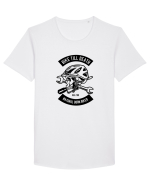 Bike Till Death Black Tricou mânecă scurtă guler larg Bărbat Skater