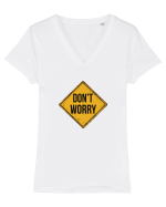 Don't Worry Tricou mânecă scurtă guler V Damă Evoker