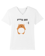 Fuck Off Tricou mânecă scurtă guler V Bărbat Presenter