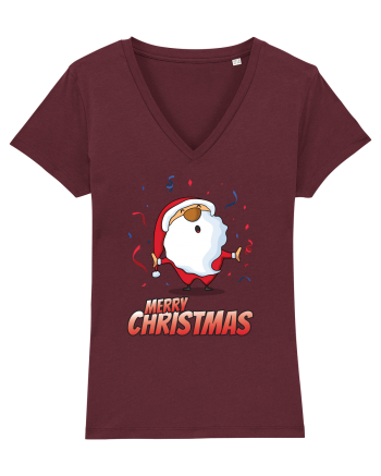 Merry christmas with confetti Burgundy