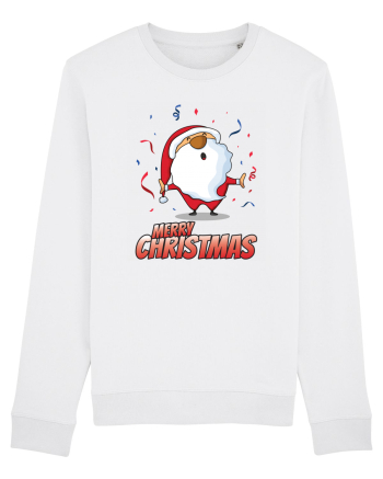 Merry christmas with confetti White
