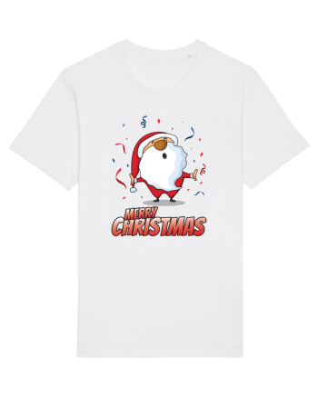 Merry christmas with confetti White