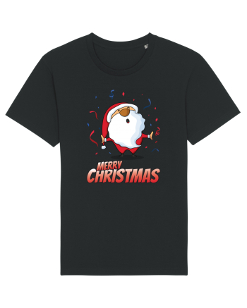 Merry christmas with confetti Black