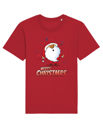 Merry christmas with confetti Red