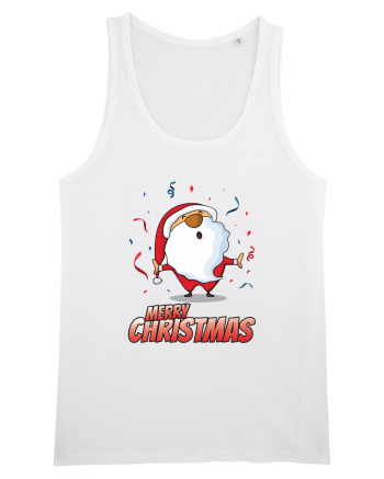 Merry christmas with confetti White