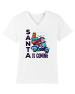 Santa is coming Tricou mânecă scurtă guler V Bărbat Presenter