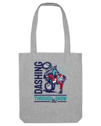 Dashing through the snow on motorcycle Heather Grey