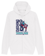 Dashing through the snow on motorcycle Hanorac cu fermoar Unisex Connector
