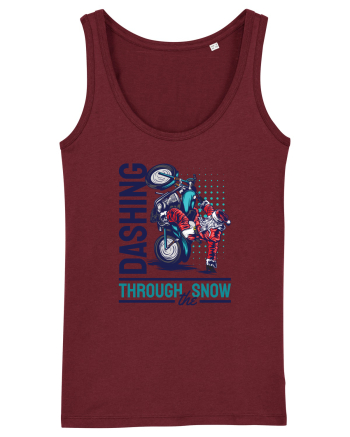 Dashing through the snow on motorcycle Burgundy