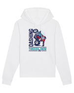 Dashing through the snow on motorcycle Hanorac Unisex Drummer