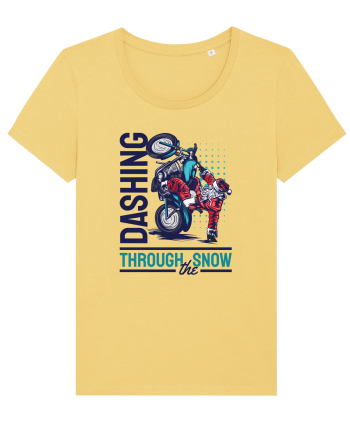 Dashing through the snow on motorcycle Jojoba