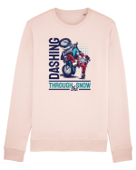 Dashing through the snow on motorcycle Bluză mânecă lungă Unisex Rise