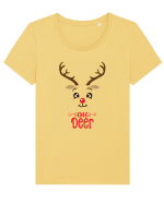 Oh deer - pt ea Tricou mânecă scurtă guler larg fitted Damă Expresser