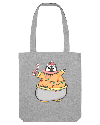 Pinguin cu luminite Heather Grey