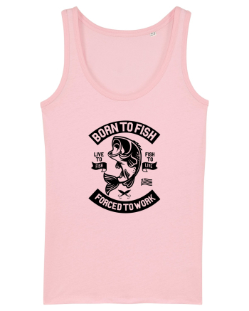 Born to FIsh Forced to Work Black Cotton Pink