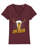 Oh beer - drag de bere Tricou mânecă scurtă guler V Damă Evoker