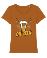 Oh beer - drag de bere Tricou mânecă scurtă guler larg fitted Damă Expresser