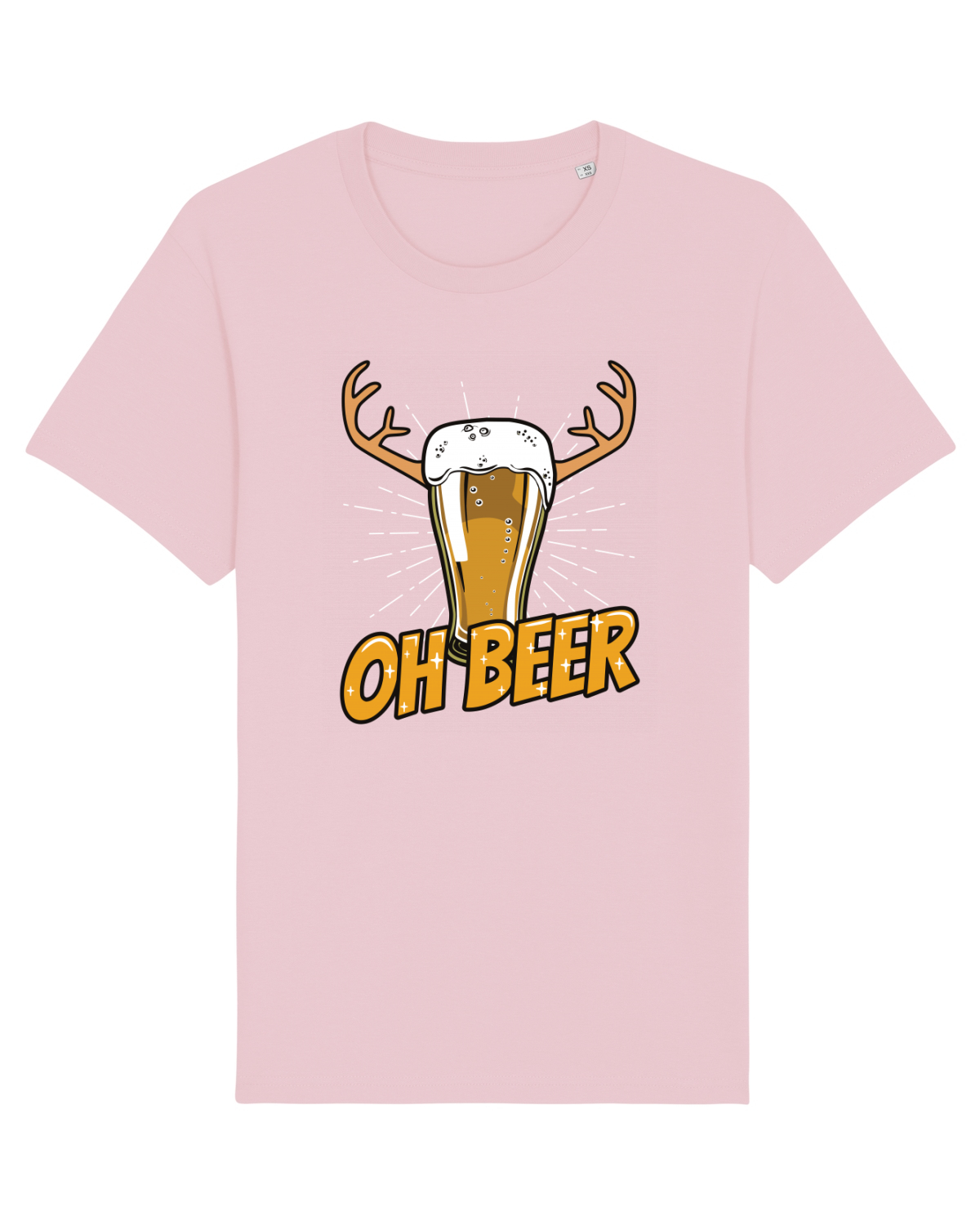 Tricou mânecă scurtă Unisex Rocker Cotton Pink