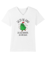 Sezi bland si lasa bradul sa creasca Tricou mânecă scurtă guler V Bărbat Presenter