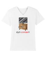 Ești comodă? Tricou mânecă scurtă guler V Bărbat Presenter