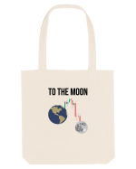 To The Moon (negru) Sacoșă textilă