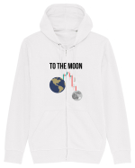 To The Moon (negru) Hanorac cu fermoar Unisex Connector