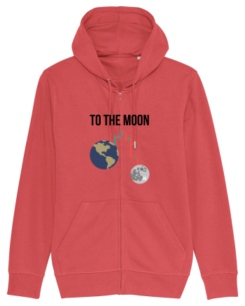 To The Moon (negru) Carmine Red