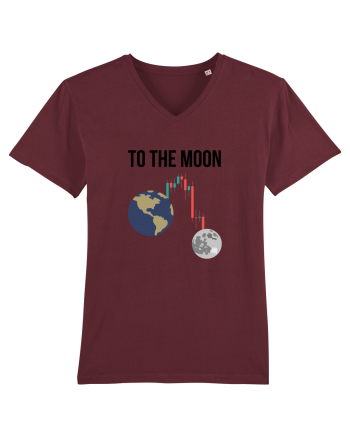 To The Moon (negru) Burgundy