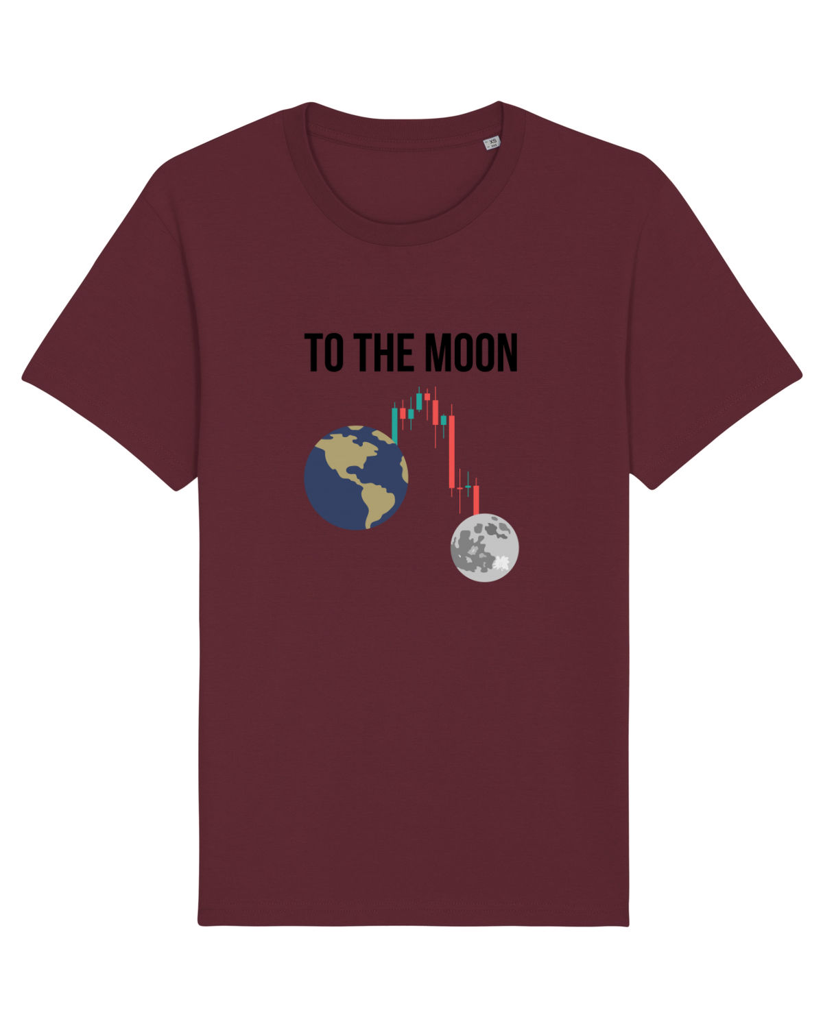 Tricou mânecă scurtă Unisex Rocker Burgundy
