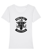 Born to Golf Forced to Work Black Tricou mânecă scurtă guler larg fitted Damă Expresser