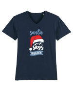 Santa Says Relax Tricou mânecă scurtă guler V Bărbat Presenter