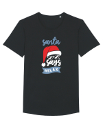 Santa Says Relax Tricou mânecă scurtă guler larg Bărbat Skater
