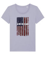 AMERICAN Tricou mânecă scurtă guler larg fitted Damă Expresser
