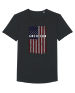 AMERICAN Tricou mânecă scurtă guler larg Bărbat Skater