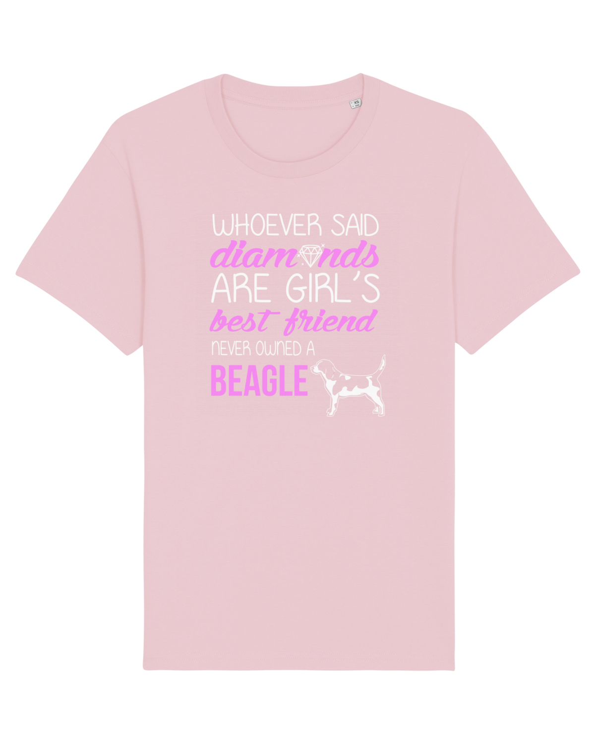 Tricou mânecă scurtă Unisex Rocker Cotton Pink