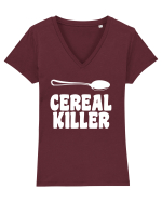 CEREALS Tricou mânecă scurtă guler V Damă Evoker