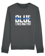 BLUE Bluză mânecă lungă Unisex Rise