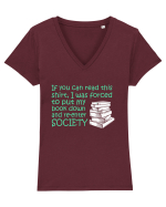 BOOK Tricou mânecă scurtă guler V Damă Evoker
