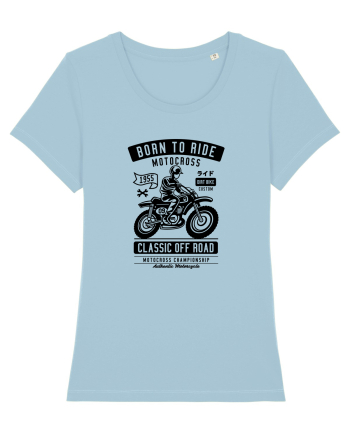 Born to Ride Motocross Black Sky Blue