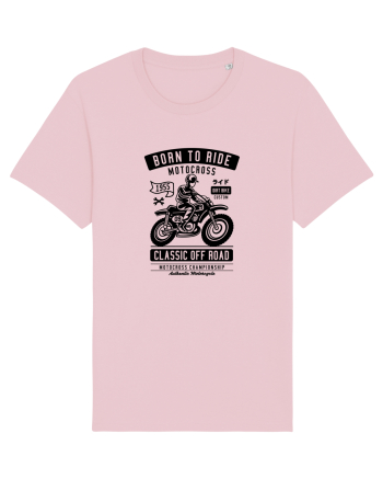 Born to Ride Motocross Black Cotton Pink