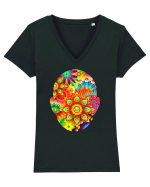 Psyhedelic Men Tricou mânecă scurtă guler V Damă Evoker