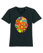 Psyhedelic Men Tricou mânecă scurtă guler V Bărbat Presenter