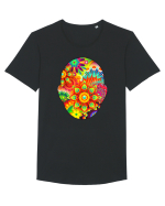 Psyhedelic Men Tricou mânecă scurtă guler larg Bărbat Skater