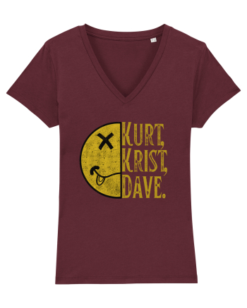 Nirvana 90'S Grunge Burgundy