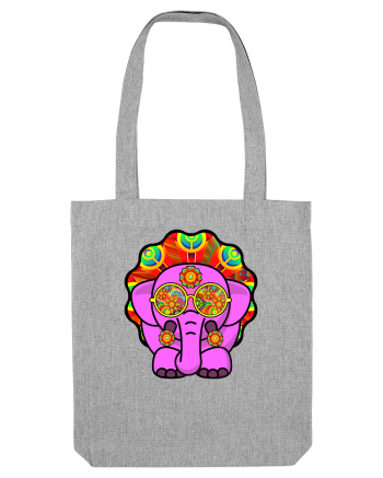 Trippy Pink Elephant  Heather Grey